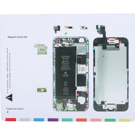 Matteau magnétique pour vis avec schéma de démontage iPhone 6 (1/5)
