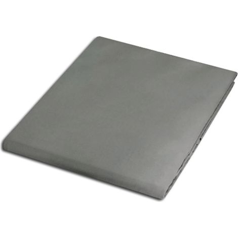Spannbettlaken aus Baumwolle, 200 x 220 cm, Satin, 100 % Baumwolle, grau (1/5)