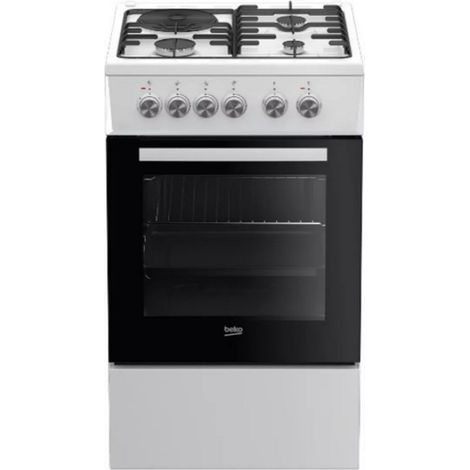 Beko – Cuisinière mixte 4 foyers – Plaque mixte – Convection naturelle – Nettoyage par catalyse – Classe énergétique A – Volume 60L