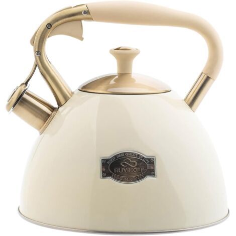 Bouilloire à sifflet à induction moderne en acier inoxydable, bouilloire à thé pour toutes les plaques de cuisson, bouilloire à sifflet, bouilloire pour thé café, environ 3,5 L