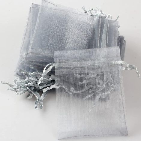 QAZQA 50PCS Sacs Organza,Sachets Pochettes Cadeau en Organza Sac à bijoux,sachets pour lavande Idéales pour Bijoux Cadeaux Bonbons Marriage-20x30cm (1/5)