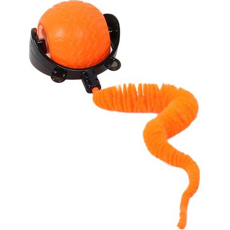 Rollerball pour chat, jouet interactif intelligent pour chat Self Rollerball, jouet électrique pour chat, jouet interactif pour chat, 360 ° rouler chaton ball (orange) (1/5)