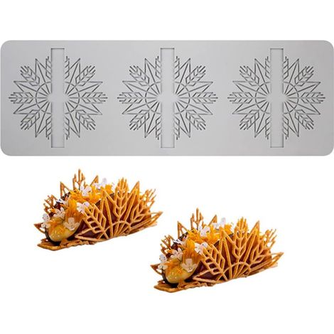 1 Moule en silicone, motif dentelle épi de maïs, flexible, résistant à la chaleur, pour fondant, chocolat, pâtisserie (1/5)