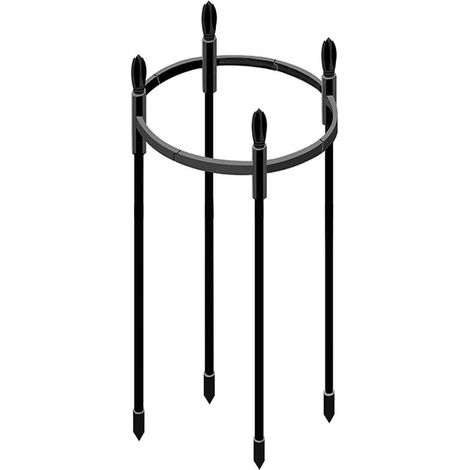 Support rond pour plantes grimpantes, anneau de support créatif pour vignes, rosiers, plastique noir, décoration intérieure, treillis réglable et durable