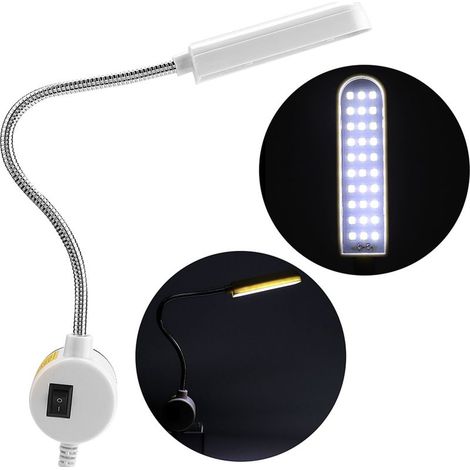 Lampe de travail LED 30 LED pour machine à coudre 110-265 V, base magnétique flexible, col de cygne (1/5)