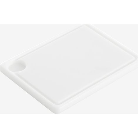 Planche à découper - rigole et récupérateur de jus 600x400 HACCP - blanc - Gilac (1/3)