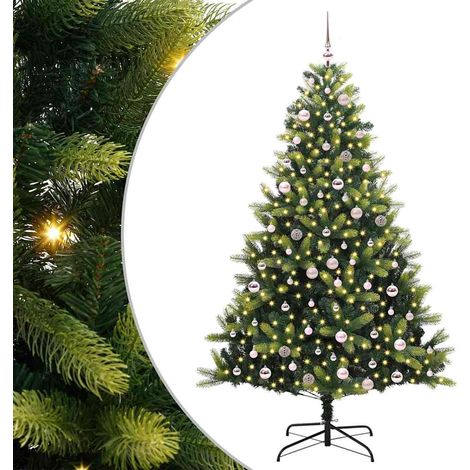 Arbre de Noël  Sapin de Noël artificiel en silicone flexible 300 LEDs 240 cm (1/5)