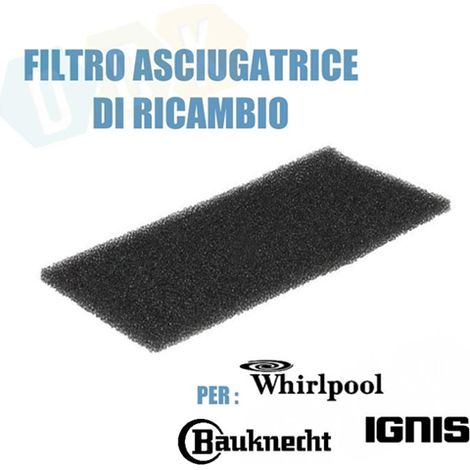Filtro Aria Asciugatrice Spugna Poliuretano Whirlpool L-Ignis-Bauknecht Per 481010354757