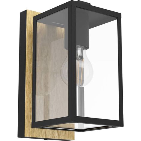 Applique Esterno Contemporanea Budrone Acciaio Marrone 1 Luce E27 (1/4)