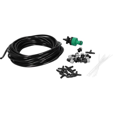 Système de brumisation refroidissante pour jardin, tuyau et buses d'arrosage automatique, kit de micro-irrigation complet (1/5)