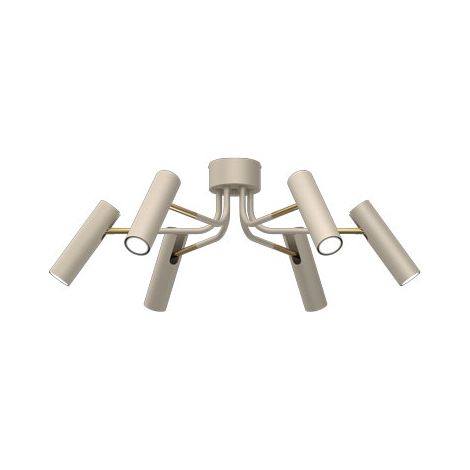 Plafoniera Luminex Axion beige oro metallo 6xGU10 94cm