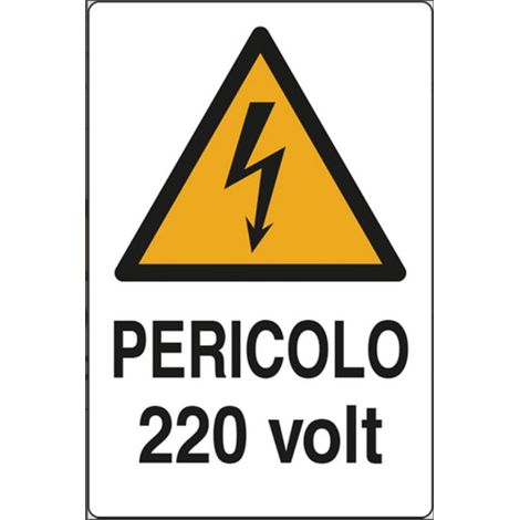 PUBBLICENTRO - CARTELLO PERICOLO 220VOLT300X200 AL