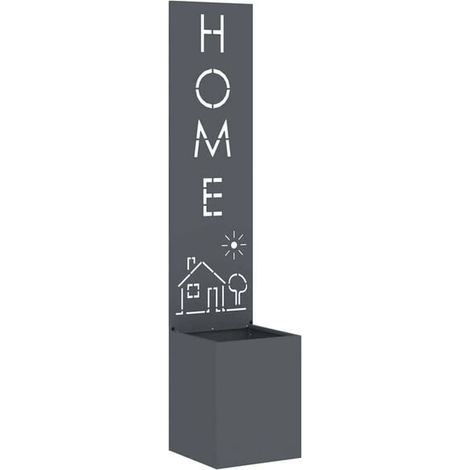 Paravent de jardin, gris anthracite, 32 x 32 x 150 cm (1/5)