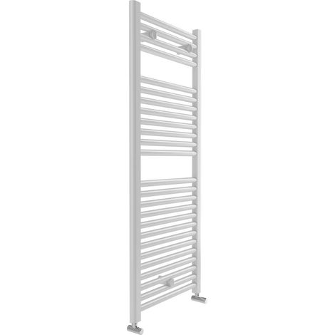 Roma - White Heated Towel Rail - H840mm x W650mm - Straight (1/2)