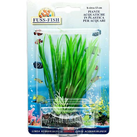 Decorazione piantina acquatica in plastica per acquari
