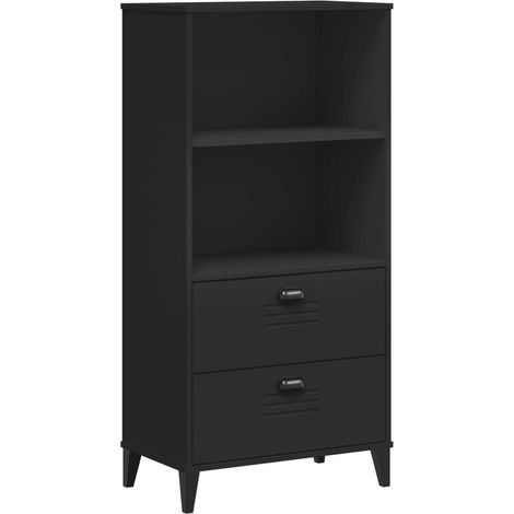 Bibliothèque étagère de rangement - noir 60x35x123 cm bois d'ingénierie fr15203 (1/5)