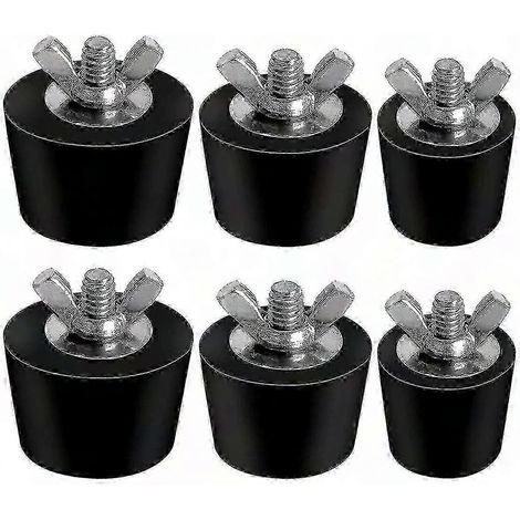 Bouchons d'hivernage 6 pièces, 3 tailles pour piscine hors-sol, vis de dilatation pour skimmer et trous de bassin, protection anti-gel, kit d'obturation robuste. (1/5)