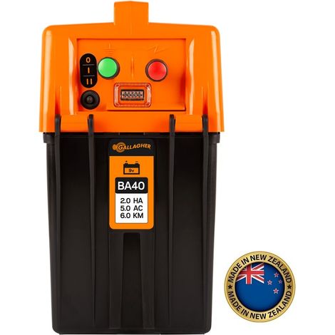 Elettrificatore a Batteria GALLAGHER BA40 9V/0,4 J per Recinzioni Fino a 4 Km (1/2)