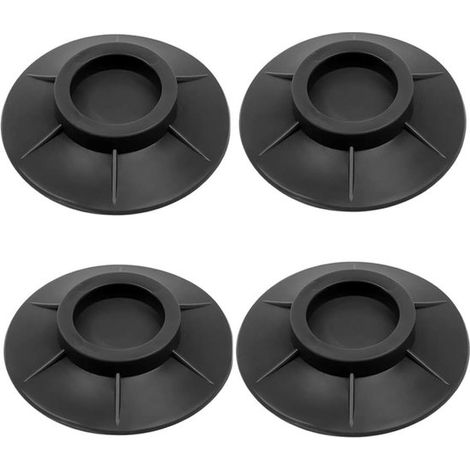 Lot de 4 patins anti-vibrations – Lave-linge – Caoutchouc – Noir – Réduction bruit (1/5)