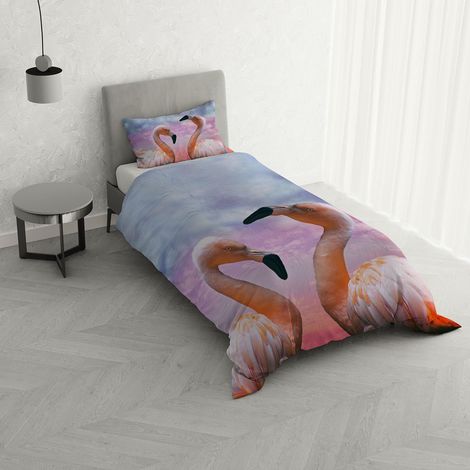 Housse de Couette Goodnight, Polyester, Flamingo, 1 Place (1/5)