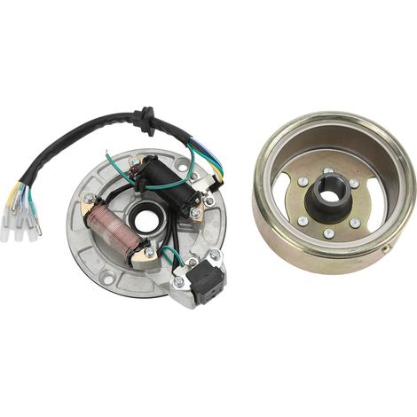 Volant Magneto Stator Rotor Kit Cuivre Aluminium 90cc 110cc 125cc 140cc Moteur Kick Start PIT PRO Moto Cross (1/5)