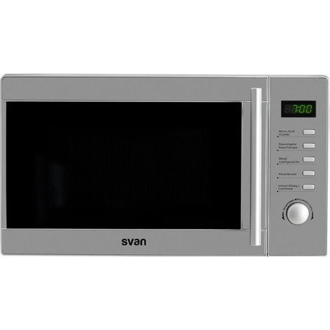 Microondas 20L SVAN SMW2700DGX Inox Esmaltado en gris con ilum