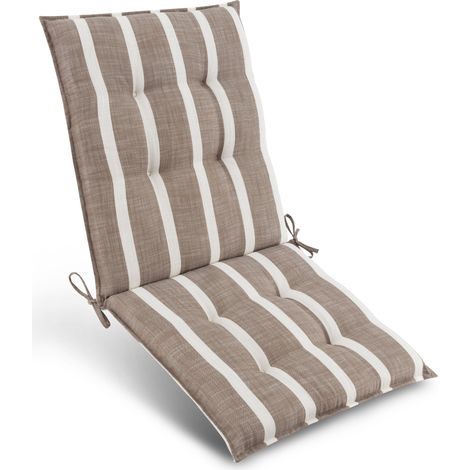 Premium Niedriglehner AuflageSun-NL 100x50cm Beige-Weiß Gestreift