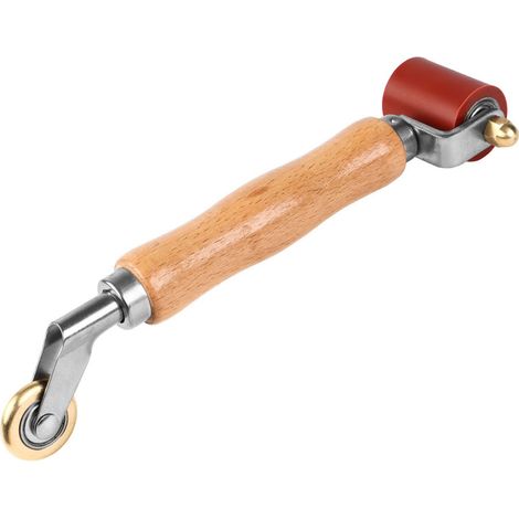 Rouleau de couture en silicone avec poignée ergonomique en bois pour soudage de membrane PVC TPO EPDM rouge (1/5)
