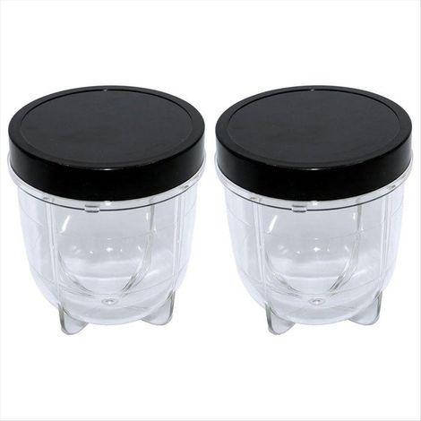 6 Pièces Tasses et Couvercles 355 ml, Compatible Magic Bullet MB1001, Accessoires Mixeur 250 W, Récipients Rechange pour Préparations Smoothies et Boissons (1/5)