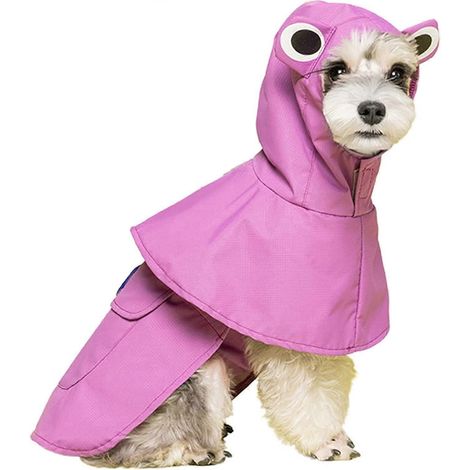 Imperméable pour chien, veste de pluie légère et imperméable pour animaux de compagnie, imperméable pour chiot avec ouverture pour laisse, vêtements de pluie pour chien (1/4)