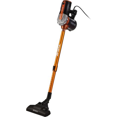 Balai électrique Filaire Aspirateur et aspirateur à miettes 2 en 1, 600W, Filtre HEPA, Technologie cyclonique sans Sac, Brosse motorisée, Orange (1/5)