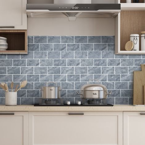 10Pcs Self-Adhesive Marble Pattern Wall Tile Stickers (1/5)