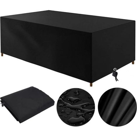 Housse de protection pour meubles de jardin d'extérieur 210D, Oxford, imperméable, 210x110x70 cm, protection de jardin (1/5)