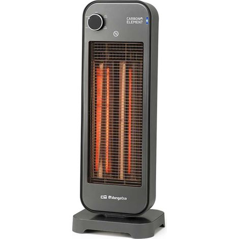 Estufa de carbono Orbegozo BP 7000, bajo consumo gracias a las resistencias de fibras de carbono, índice protección IP-20, oscilante, 2 potencias, 900 W (1/4)