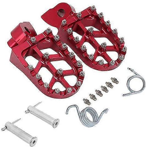 CNC-Fußrasten für Yamaha YZ85, YZ125, YZ250, YZ250F, YZF, WRF 250, 450, YZF250, WRF250, WR450F (2005–2021) – roter Stift
