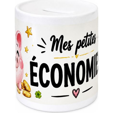 Tirelire petites économies cochon et trèfle porte-bonheur (1/3)