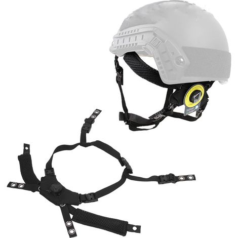 Lot de 2 mentonnières réglables pour casque de sécurité, 20 mm de large et 38 cm de long, mentonnière avec mentonnière souple, accessoire de casque noir (1/5)