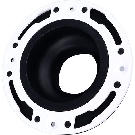 Kit de réparation de bride de toilette en silicone ABS noir durable. Installation facile. Kit de remplacement de bride de toilette pour tuyaux de 4 et 5 pouces. (1/5)