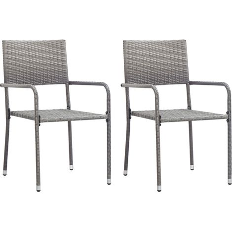 Maison Exclusive - 3-tlg. Garten-Essgruppe Grau