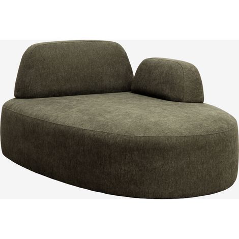 Module chaise longue droit avec accoudoir pour canapé modulaire tapissé Giorgia SKLUM (1/5)