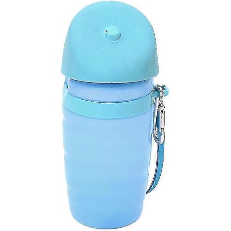 Bouteille d'eau pour chien, distributeur d'eau portable avec gobelet pliable, taille L, bleu (1/5)