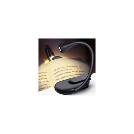 Mini lampada da lettura tricolore regolabile con clip - una lampada da lettura a LED portatile e flessibile - Crezuo