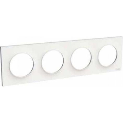 Plaque blanche 4 postes Odace Styl Schneider