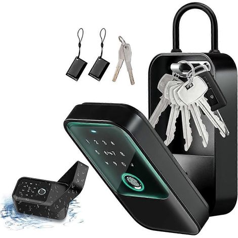 Smartlock-Box für Hausschlüssel mit 5 Entsperrmethoden: Fingerabdruck