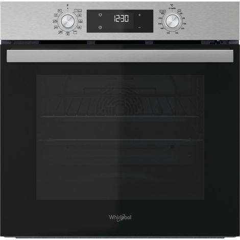 Whirlpool – Four traditionnel multifonction 71L – Pyrolyse + hydrolyse – Chaleur pulsée – Classe A+ – Porte froide – Inox – 59,5 x 55,1 x 58,3 cm