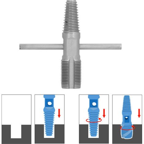 2-in-1-Werkzeug zum Entfernen und Reparieren defekter 19-mm-(3/4-Zoll)-Wasserhahnschläuche. Dieses Multifunktionswerkzeug verfügt über eine gerade Nut. (1/5)