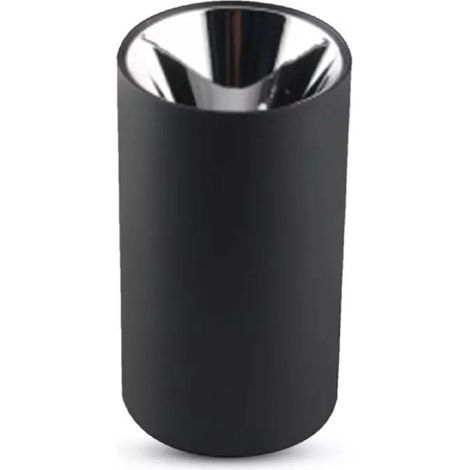 Foco de techo LED redondo V-TAC GU10 con cuerpo negro y reflector cromado