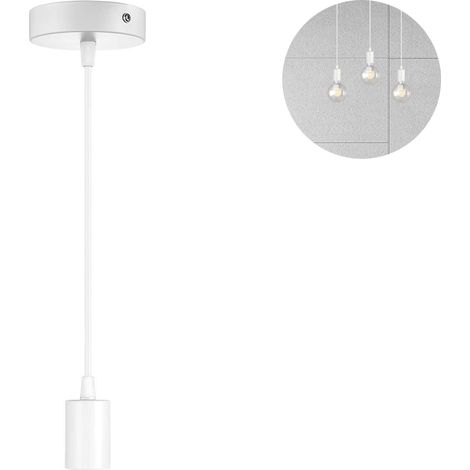 Suspension métallique pour lampe, douille E27 avec câble, pendule, câble pour lampe suspendue, idéal pour l'éclairage de plafond (1/5)