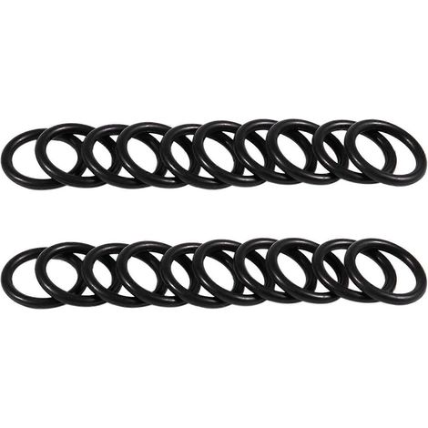 20 pièces Mechanical caoutchouc O Anneau huile joint Joints 15 mm x 9 mm x 3 mm (1/5)