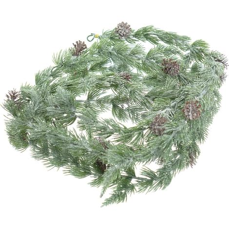 Weihnachtsgirlande Zeder gefrostet mit Zapfen 180 cm - Kunstpflanzen (1/3)